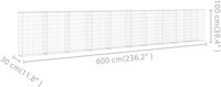 Panier à gabions avec couvercles Cage à gabions rectangulaire en acier galvanisé pour le jardin Capacité de charge élevée 236,2 "X11,8 X39,4