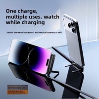Kabel Data Pengisian Cepat 3-in-1 240W USB-A/Type-C 2.1A 6A dengan Penyangga Ponsel untuk iPhone 15/17 Tablet & Gaming