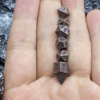 7 pièces jeu de dés polyédriques d & d dés numéro de couleur personnalisé d20 dnd mini donjons et dragons dés en métal