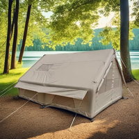 Tente Gonflable Camouflage Quatre Saisons Grande Taille pour Adultes, 12 Mètres Carrés, Portable, Ouverture Automatique Rapide, Imperméable en Oxford