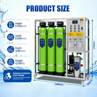 Machine de d’eau commerciale à trois réservoirs, débit 500 L/h, système de filtration par osmose inverse, avec garantie de 1 an
