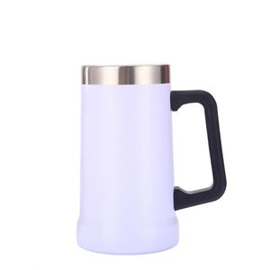 Custom Logo Big Grip Stein Stainless Steel Mug Double Wall Vacuum Insulation Handgrip Beer Tumbler - Product Image 3