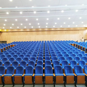 Chaises d'auditorium Manwa Expo Hb652 bleu noyer avec accoudoirs pour usage scolaire, hospitalier et théâtral - Product Image 4