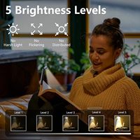 Lampe de lecture LED rechargeable personnalisée, portable, à clipser, luminosité réglable, température de couleur multiple, pour utilisation nocturne au lit