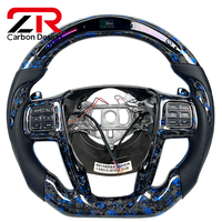 Accessoires intérieurs de voiture, écran LED, volant sport en cuir et fibre de carbone forgée pour 300SRT 300C Town and Country