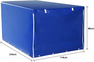 Bâche de <span class=keywords><strong>remorque</strong></span> bleue <span class=keywords><strong>haute</strong></span> bâche avec sangle en caoutchouc 2100x1140x880mm imperméable à l'eau et au vent pour <span class=keywords><strong>remorque</strong></span> - Product Image 2