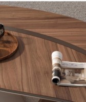 Table basse en bois en forme de feuille Voxhome, style moderne, créative et irrégulière, pour salon, ensemble de meubles design pour la maison