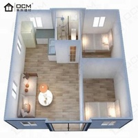Meilleure vente Maison mobile pliable de 20 pieds facile à assembler Petite maison préfabriquée 2-4 chambres à coucher extensibles Salon Centre commercial