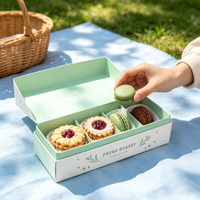 Boîte en kraft écologique avec fenêtre transparente pour l'emballage de gâteaux et de pâtisseries, vente en gros