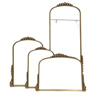 Miroir de salle de bain arqué de style français vintage, miroir intelligent LED de style européen, miroir de maquillage de luxe, verres argentés