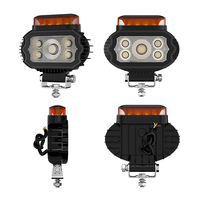 DXZ 55C-FS-T2 5,5 pouces 25 LED Projecteur de travail pour chariot élévateur, faisceau large, 9-36V, blanc ambre, pour chariot élévateur tout-terrain