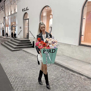 Nuova Borsa Porta Fiori Grande con Manico, Sacchetto di Carta per Confezioni - Product Image 5