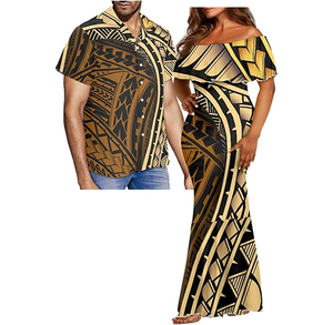 Conjunto De Pareja Polinesia Samoan Puletasi <span class=keywords><strong>Ropa</strong></span> De Mujer. Elegante Island Trajes a juego Parejas - Product Image 4
