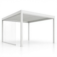 Pavillon d'extérieur B2B 4x6m en aluminium thermolaqué à quatre poteaux, ouvert, écologique, anti-neige, pour restaurant et usage professionnel