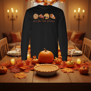 T-shirt à manches longues « Pie For Two Please Thanksgiving Pregnancy Announcement » - Product Image 3