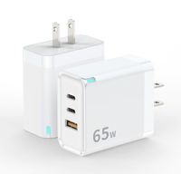 Chargeur mural 30W 35W 45W 65W 100W Chargeur rapide double port Type C Charge rapide Adaptateur prise US Compatible avec iPhone