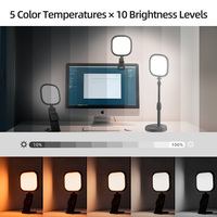 Lampe de bureau réglable à éclairage périphérique doux pour la protection des yeux, idéale pour les réunions Zoom, les travaux manuels et les tâches de bureau