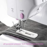 Nouvelle machine à coudre électrique portable automatique en plastique, standard US/UE, 6W, colorée, facile à utiliser, garantie 1 an, version anglaise, modèle 2026 en forte croissance