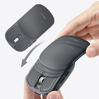 Souris pliable DeLUX MF20 à capteur optique, ultra-mince, mini, portable, sans fil, rechargeable, pour iPad, silencieuse