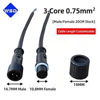 Conector Impermeable IP67 Personalizado de 2, 3 y 4 Pines, Ensamblaje de Cable Macho-Hembra con Bloqueo de Tornillo para Aviación, para Sensor Industrial PLC