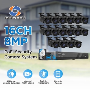 Système de caméra CCTV GWSECU 16 canaux 4K avec disque dur 4 To, 16x 8MP, vision nocturne IP PoE, détection faciale IA pour la surveillance des magasins - Product Image 2