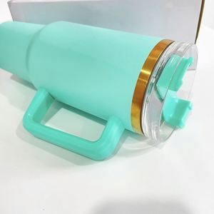 Gobelet de voyage en acier inoxydable personnalisé avec logo, sans BPA, 40 oz, H1.0, pour gravure au laser, couleur cuivre crème - Product Image 3