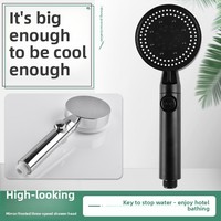 Accessoires de robinetterie de salle de bain à jet de pluie surpuissant, pommeau de douche à main en ABS avec interrupteur pour chauffe-eau, pour salles de bain domestiques et hôtelières