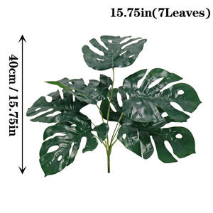 Meilleure Vente Plantes Artificielles Tropicales Monstera en Plastique Vert Armée Feuille de Tortue en Pot Écologiques pour Décoration Intérieure et Extérieure - Product Image 4