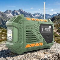 Notfall-Wetterradio 14800MWH Solar- und Handkurbel-betriebene Taschenlampe Telefonladegerät AM/FM Internetradio Tragbar Wiederaufladbar