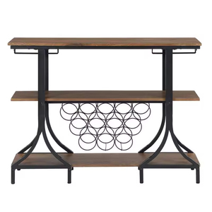 โต๊ะวางไวน์เหล็กแบบพกพา Addreen สำหรับวางมุมห้องนั่งเล่น เฟอร์นิเจอร์ทนทาน ดีไซน์โบราณ - Product Image 1