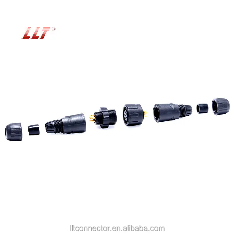 LLT Factory M14 6 Pin IP67 Small Waterproof Led Strip Connector