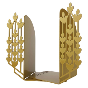 Sujetalibros Decorativos de Metal Estilo Art Deco con Diseño de Trigo Dorado, Personalizables, Antideslizantes, para Decoración del Hogar/Oficina - Product Image 2