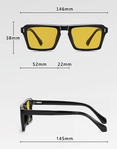 Firstsense cao cấp chống ánh sáng màu xanh khung màu vàng ống kính thời trang phụ nữ vuông khung kính người đàn ông ngủ tốt bảo vệ mắt kính - Product Image 3