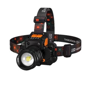 Linterna frontal LED recargable con ajuste de enfoque para pesca al aire libre e iluminación para acampar - Product Image 2
