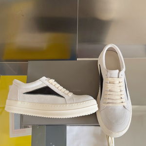 Zapatillas de hombre Owens de alta calidad, estilo europeo-americano, de lona, de caña baja, para primavera-verano, calzado plano de boca baja para caminar. - Product Image 2
