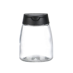 원추형 조미료 유리 향신료 항아리 세트 셰이커 및 라벨 향신료 용기 플립 상단 뚜껑 - Product Image 1