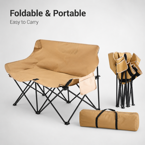 2 Person Stainless Steel Folding <b>Moon</b> <b>Chair</b> Portable Outdoor <b>Camping</b> <b>Chair</b> with Backrest for Picnic Beach Fishing Dining Hiking - Product Image 4