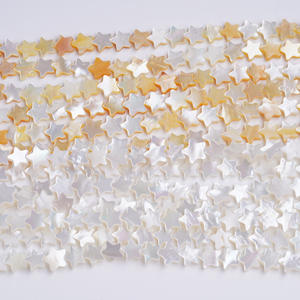 Cuentas de Pentagrama de Concha Natural Hechas a Mano de 8/10 mm, Accesorios de Joyería de Coral, Venta Directa de Fábrica de Materiales Semielaborados - Product Image 2