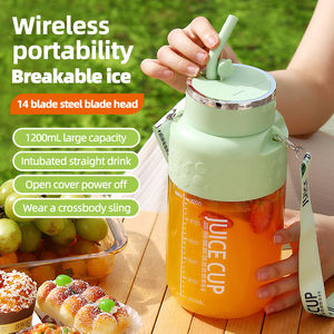 Licuadora portátil recargable USB tipo C 1200ML gran capacidad 1300Mah batidos y batidos botella exprimidora con correa para el hombro - Product Image 3
