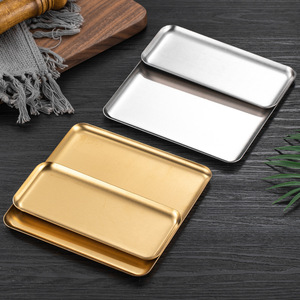 <strong>Stainless</strong> Steel Korean <strong>Rectangular</strong> <strong>Plate</strong> for BBQ Sushi <strong>Serving</strong> Dishes Snack Tray Cake Tray Storage Tray Plant for Camping - Product Image 6