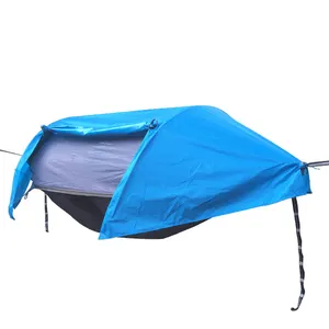 S033 Outdoor camping waterproof integrated hanging sunshade rain tree tent hammock with mosquito net