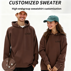 Alta calidad 100% algodón puro sólido invierno ropa deportiva Digital Casual hombres pulóver con capucha sudadera de lana Anti-Pilling - Product Image 1