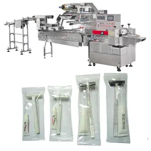 Kissen Typ Multi-Servo Hoch geschwindigkeit automatische Nougat Candy Schokoriegel Pralinen Feed Horizontal Packing Machine Line