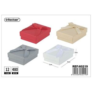 Scatola regalo rettangolare 7x9x3cm per gioielli