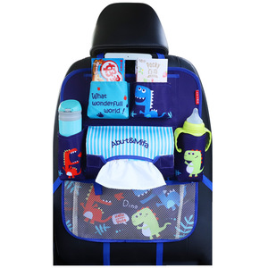 Abu And Cotton Car <b>Seat</b> Back <b>Storage</b> Bag 53Cm Tall 4-7 Compartments Waterproof Heat Insulating For Kids Cartoon Style - Product Image 5