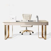 Ensemble de mobilier de bureau moderne de luxe en pierre avec bureau haut de gamme pour la maison, le bureau et la villa