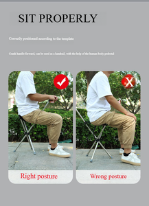 Factory Directly Sold <b>Portable</b> Aluminum Alloy Rehabilitation Bench for Elderly Non-slip Pole Stool Folding <b>Seat</b> <b>Chair</b> Cane - Product Image 4