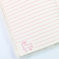 Carnet en peluche Yilan H-069 32k avec stylo, pages lignées à motifs de dessins animés, reliure cousue, protection oculaire, pour le commerce transfrontalier