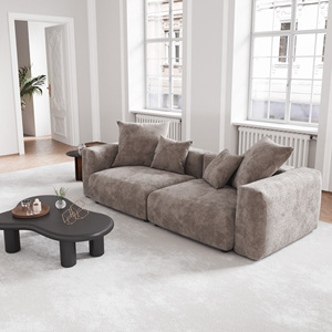 VOXHOME EUA Drop Shipping Sala Móveis Nordic Vacuum Compress Brown 3 lugares Corduroy Modular Secional Sofá <span class=keywords><strong>Set</strong></span> <span class=keywords><strong>Couch</strong></span> - Product Image 5