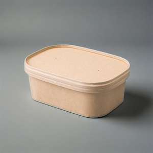 Tapa para Tazón de Ensalada de Papel Biodegradable Desechable, Precio al por Mayor, Revestimiento de PE/PP/PLA de Pared Simple, Envase para Alimentos - Product Image 2